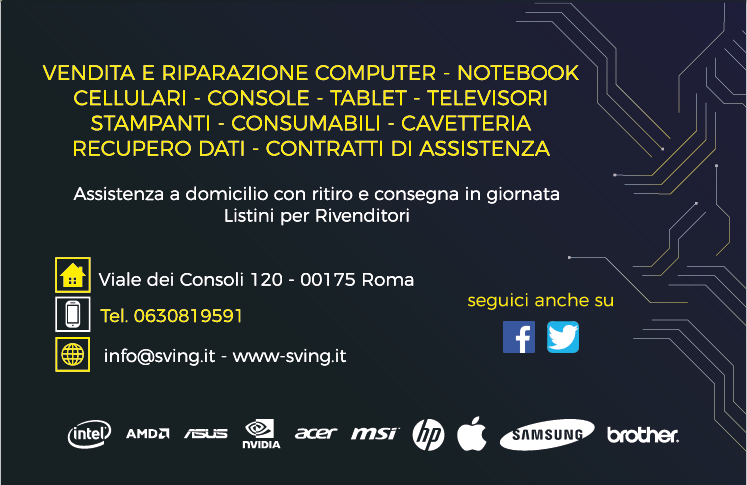 Biglietto da visita Sving retro