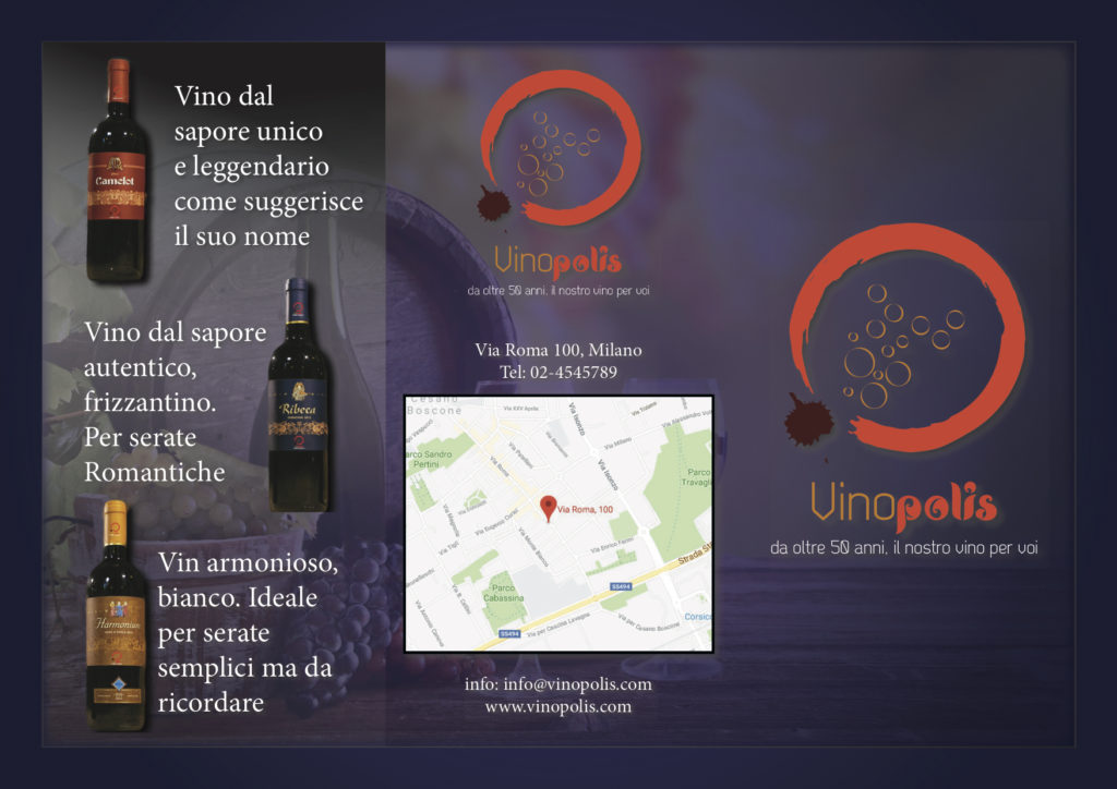 Brochure per una casa vinicola Retro