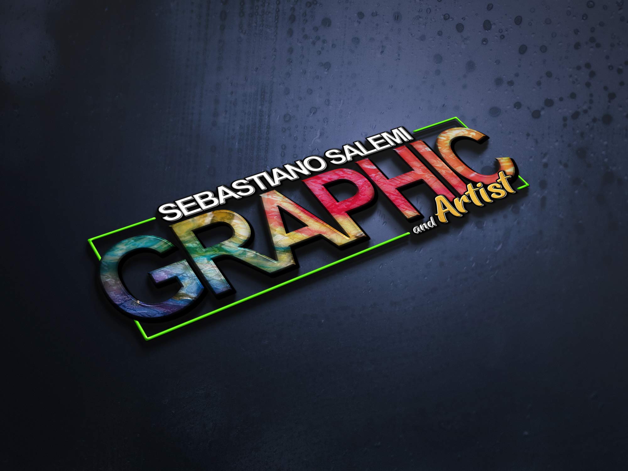 Mockup modern 3d logo Graphic